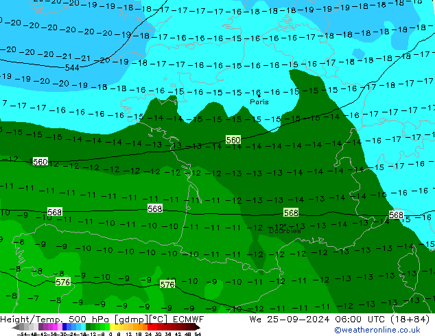 Z500/Regen(+SLP)/Z850 ECMWF wo 25.09.2024 06 UTC