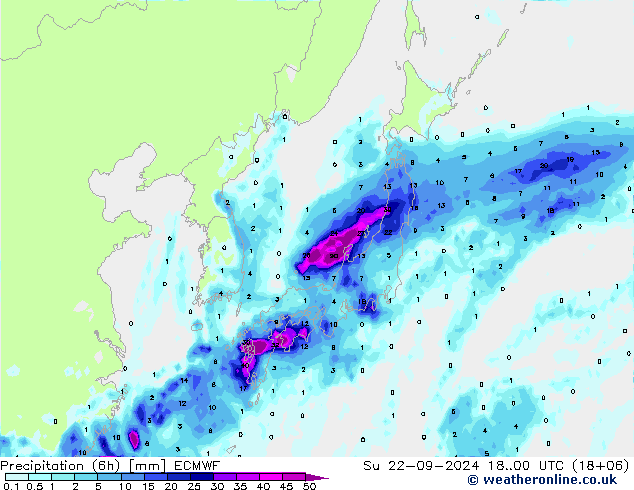 Z500/Regen(+SLP)/Z850 ECMWF zo 22.09.2024 00 UTC