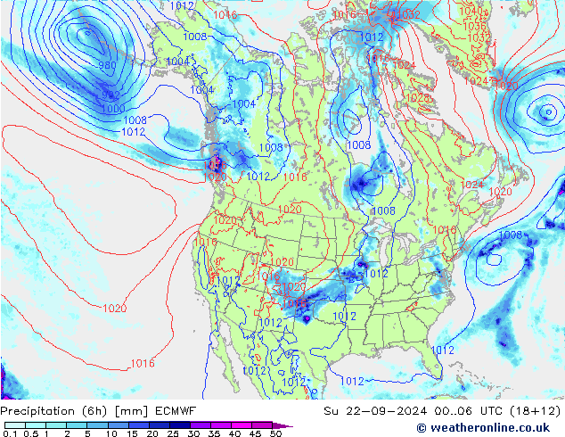 Z500/Rain (+SLP)/Z850 ECMWF So 22.09.2024 06 UTC