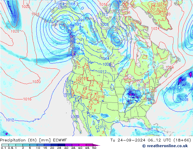 Z500/Rain (+SLP)/Z850 ECMWF mar 24.09.2024 12 UTC