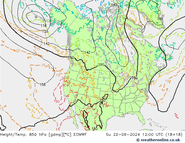 Z500/Rain (+SLP)/Z850 ECMWF Su 22.09.2024 12 UTC