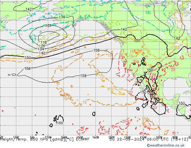 Z500/Rain (+SLP)/Z850 ECMWF Ne 22.09.2024 06 UTC