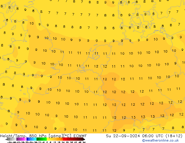 Z500/Rain (+SLP)/Z850 ECMWF Su 22.09.2024 06 UTC