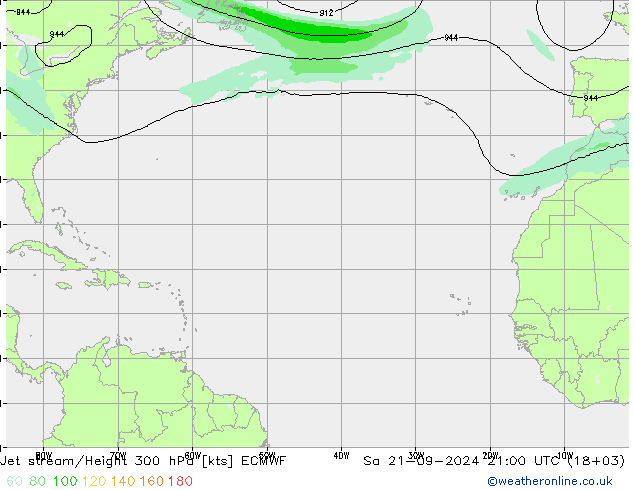 Polarjet ECMWF Sa 21.09.2024 21 UTC