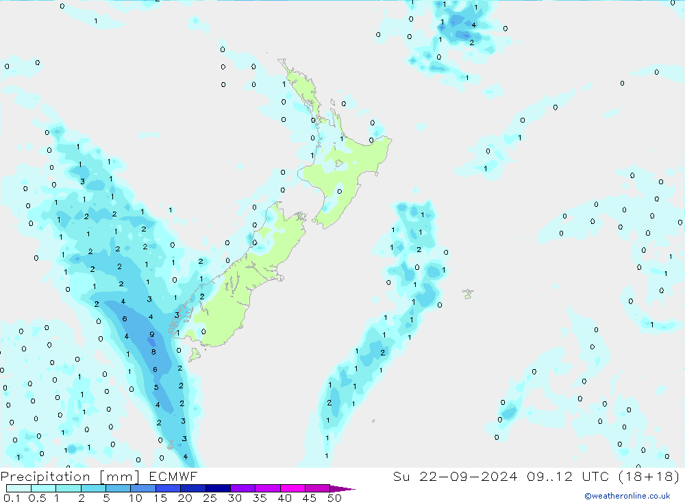 Precipitazione ECMWF dom 22.09.2024 12 UTC