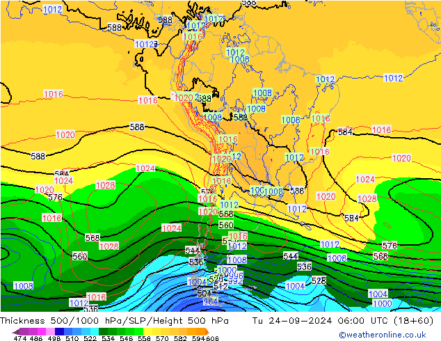 Thck 500-1000hPa ECMWF Tu 24.09.2024 06 UTC