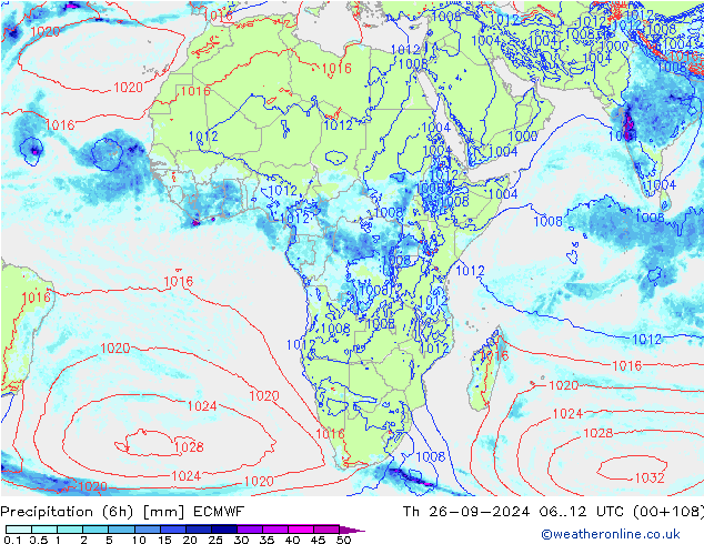 Z500/Yağmur (+YB)/Z850 ECMWF Per 26.09.2024 12 UTC