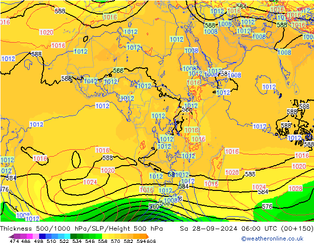 Thck 500-1000hPa ECMWF sab 28.09.2024 06 UTC