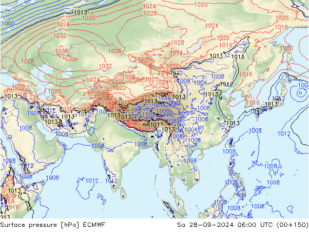 Luchtdruk (Grond) ECMWF za 28.09.2024 06 UTC