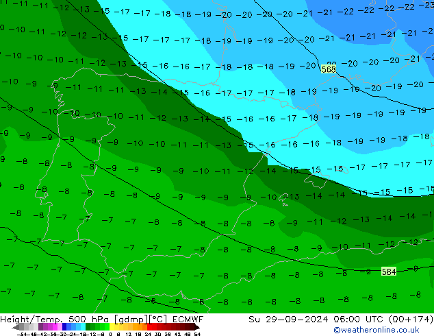 Z500/Rain (+SLP)/Z850 ECMWF Вс 29.09.2024 06 UTC