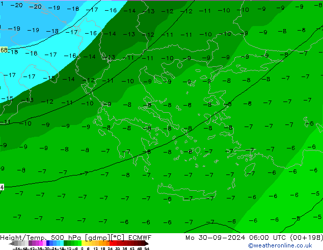 Z500/Rain (+SLP)/Z850 ECMWF lun 30.09.2024 06 UTC