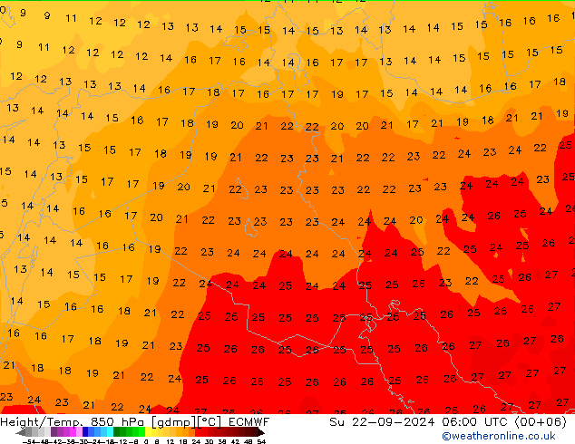 Z500/Rain (+SLP)/Z850 ECMWF Dom 22.09.2024 06 UTC