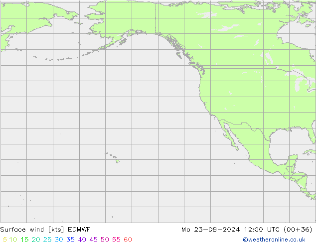 Rüzgar 10 m ECMWF Pzt 23.09.2024 12 UTC