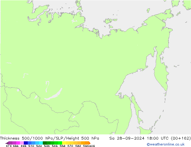 Thck 500-1000hPa ECMWF sab 28.09.2024 18 UTC