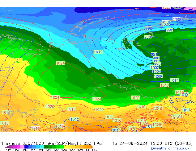 Schichtdicke 850-1000 hPa ECMWF Di 24.09.2024 15 UTC