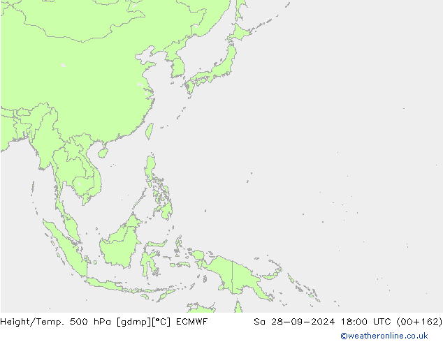 Z500/Rain (+SLP)/Z850 ECMWF Sáb 28.09.2024 18 UTC