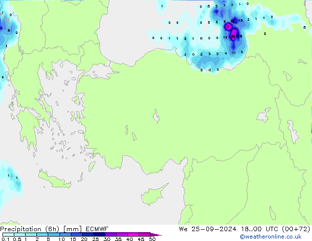 Z500/Rain (+SLP)/Z850 ECMWF Qua 25.09.2024 00 UTC