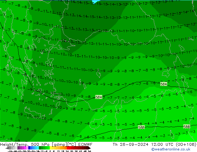 Z500/Regen(+SLP)/Z850 ECMWF do 26.09.2024 12 UTC