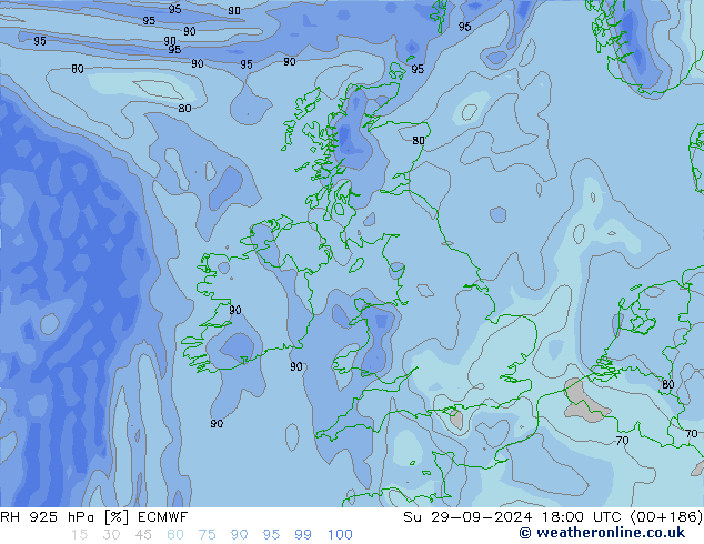 RV 925 hPa ECMWF zo 29.09.2024 18 UTC