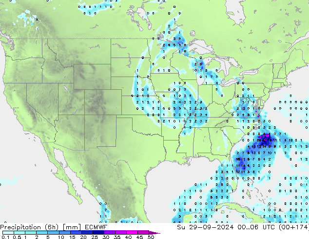 Z500/Regen(+SLP)/Z850 ECMWF zo 29.09.2024 06 UTC