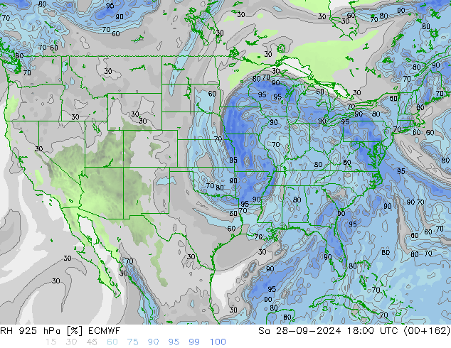 925 hPa Nispi Nem ECMWF Cts 28.09.2024 18 UTC