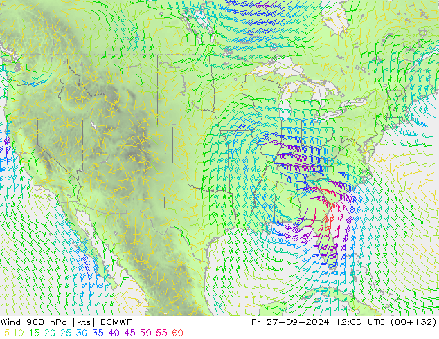 Wind 900 hPa ECMWF Fr 27.09.2024 12 UTC