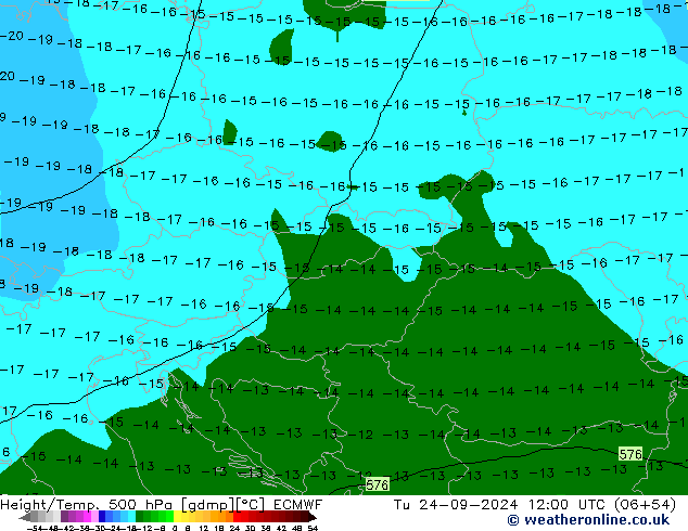 Z500/Rain (+SLP)/Z850 ECMWF Tu 24.09.2024 12 UTC