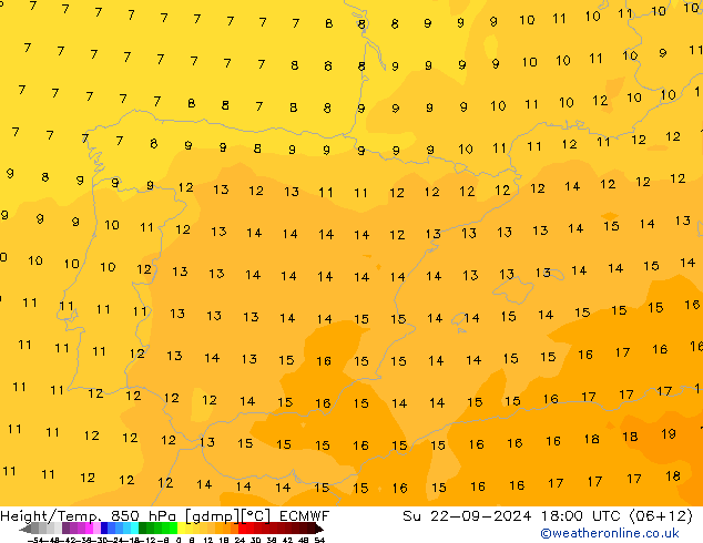 Z500/Rain (+SLP)/Z850 ECMWF So 22.09.2024 18 UTC