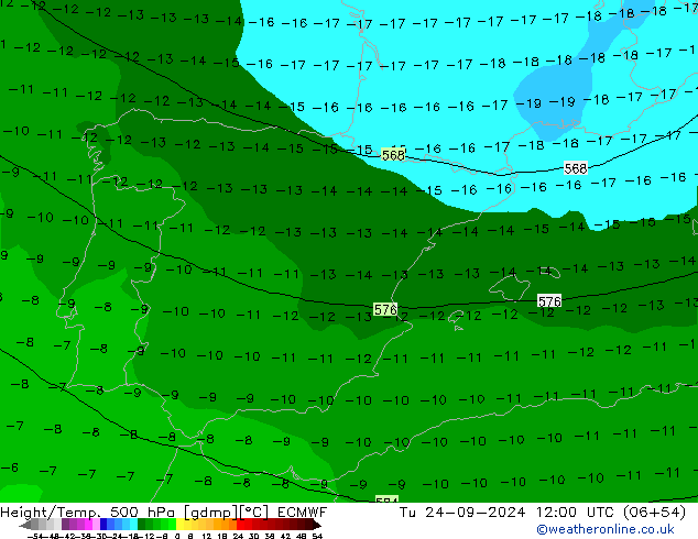 Z500/Rain (+SLP)/Z850 ECMWF mar 24.09.2024 12 UTC