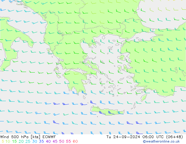 Viento 500 hPa ECMWF mar 24.09.2024 06 UTC