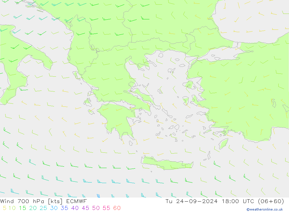 Rüzgar 700 hPa ECMWF Sa 24.09.2024 18 UTC