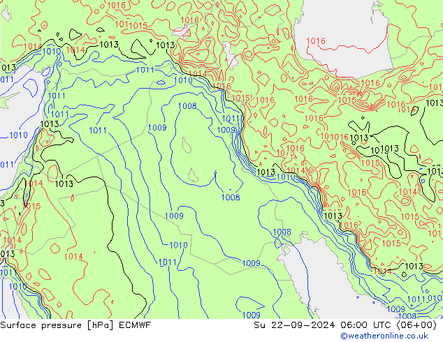 ciśnienie ECMWF nie. 22.09.2024 06 UTC