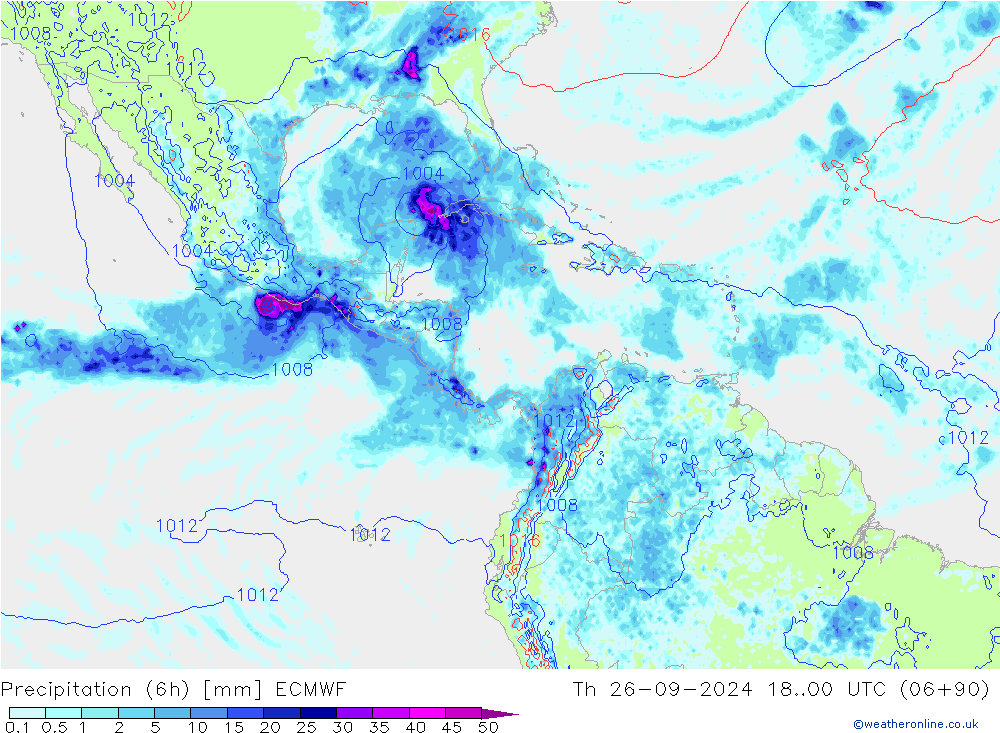 Nied. akkumuliert (6Std) ECMWF Do 26.09.2024 00 UTC