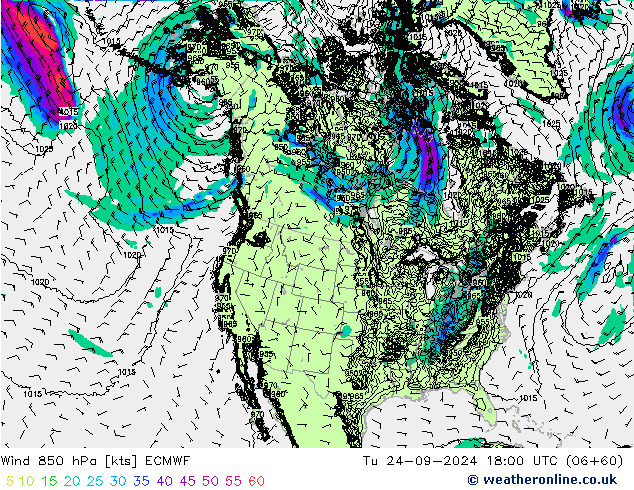  850 hPa ECMWF  24.09.2024 18 UTC