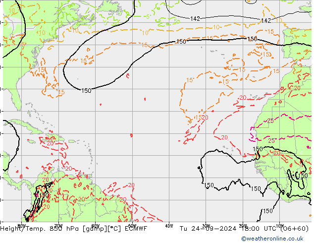 Z500/Rain (+SLP)/Z850 ECMWF Ter 24.09.2024 18 UTC