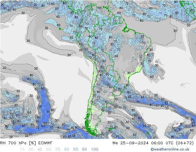 RV 700 hPa ECMWF wo 25.09.2024 06 UTC