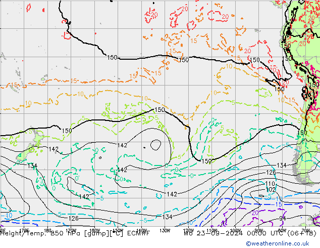 Z500/Rain (+SLP)/Z850 ECMWF Seg 23.09.2024 00 UTC