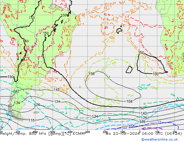 Z500/Rain (+SLP)/Z850 ECMWF lun 23.09.2024 06 UTC