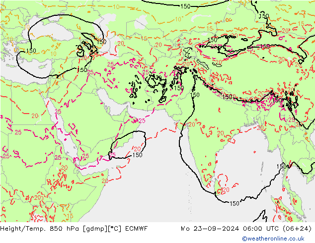 Z500/Rain (+SLP)/Z850 ECMWF Mo 23.09.2024 06 UTC