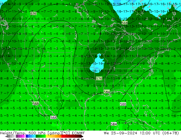 Z500/Rain (+SLP)/Z850 ECMWF mié 25.09.2024 12 UTC