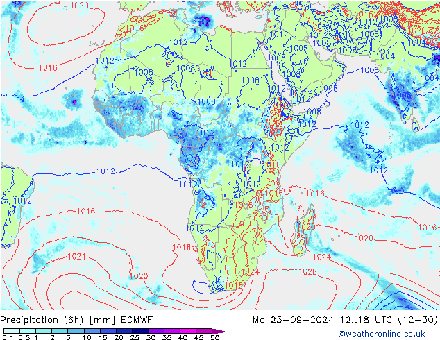 Z500/Rain (+SLP)/Z850 ECMWF Mo 23.09.2024 18 UTC