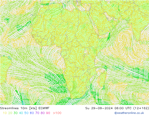 Rüzgar 10m ECMWF Paz 29.09.2024 06 UTC