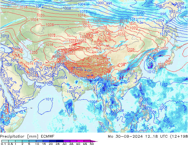 Yağış ECMWF Pzt 30.09.2024 18 UTC