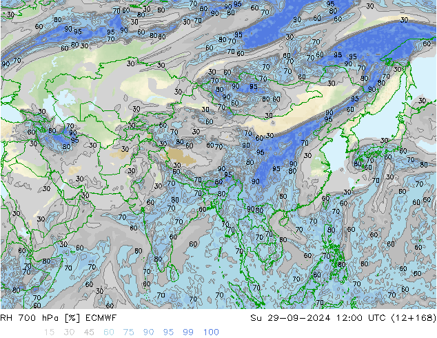 700 hPa Nispi Nem ECMWF Paz 29.09.2024 12 UTC