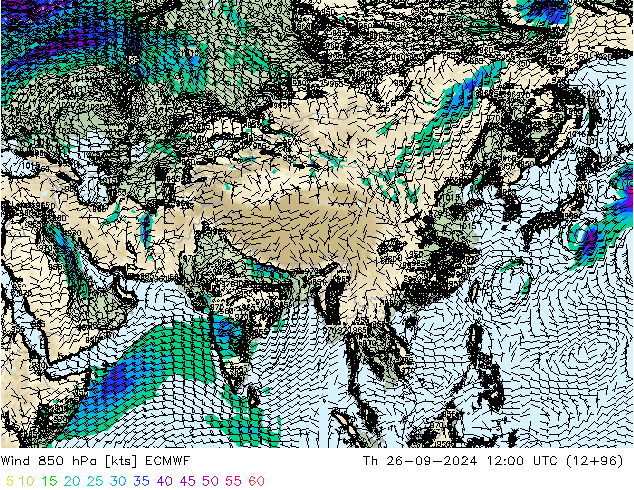  850 hPa ECMWF  26.09.2024 12 UTC