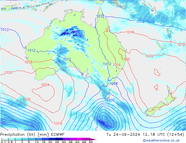 Z500/Rain (+SLP)/Z850 ECMWF  24.09.2024 18 UTC