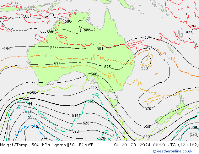 Z500/Rain (+SLP)/Z850 ECMWF Su 29.09.2024 06 UTC