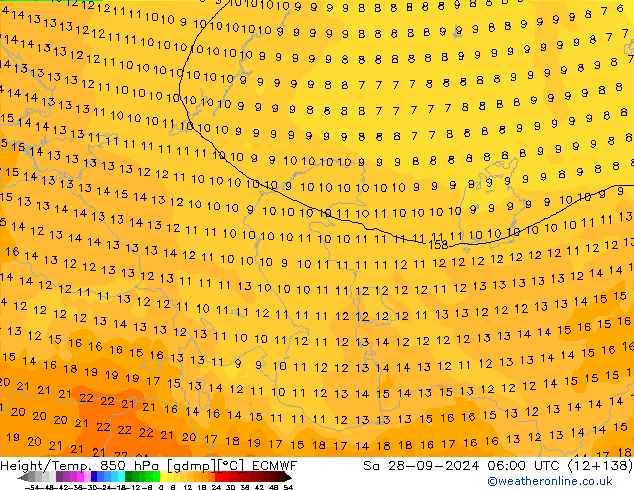 Z500/Rain (+SLP)/Z850 ECMWF sáb 28.09.2024 06 UTC