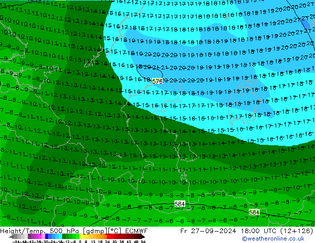 Z500/Rain (+SLP)/Z850 ECMWF ��� 27.09.2024 18 UTC