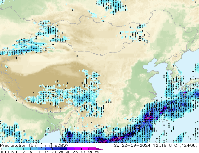 Z500/Rain (+SLP)/Z850 ECMWF 星期日 22.09.2024 18 UTC